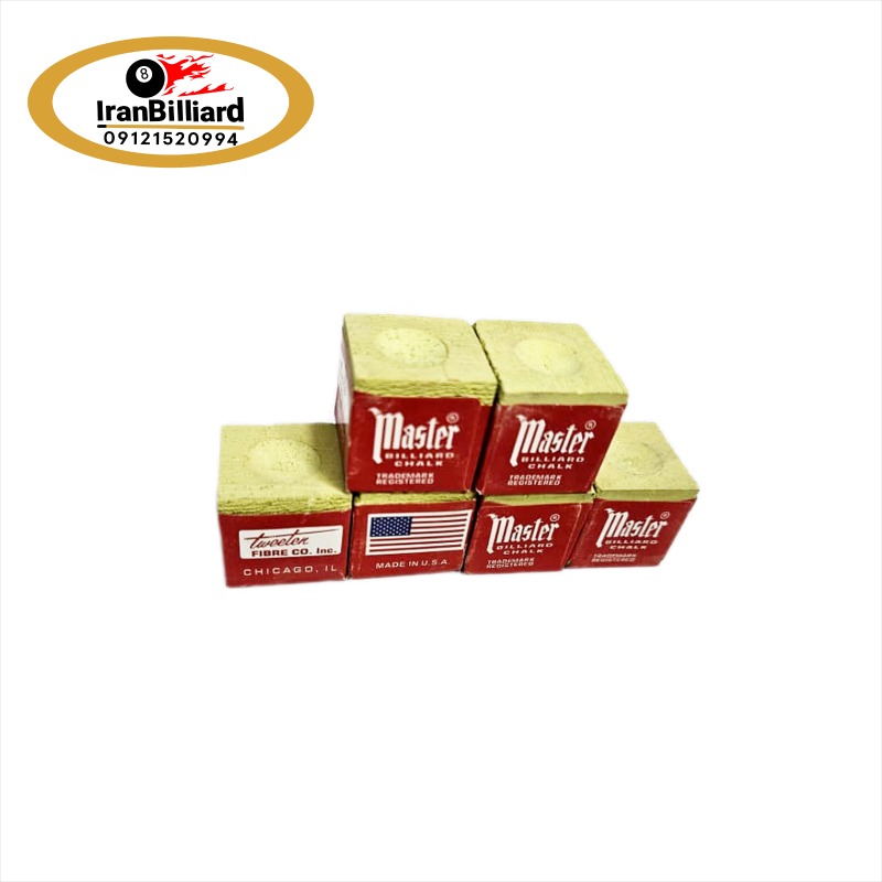 گچ بیلیارد Master – رنگ زرد با جلد پرچم آمریکا حرفه‌ای و تمیز